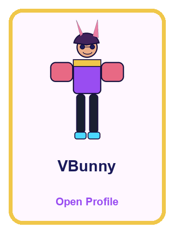 VBunny profile card